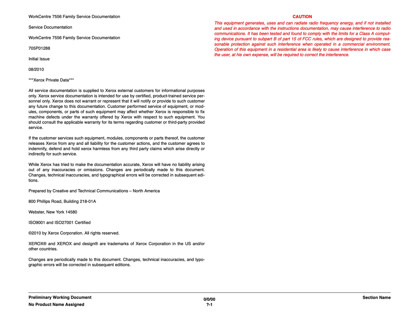 Xerox WorkCentre 7530 / 7535 / 7545 / 7556 service manual